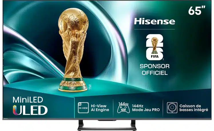 TV 65&Prime; Hisense Mini-LED 65U79Q à 599,99€ chez Darty