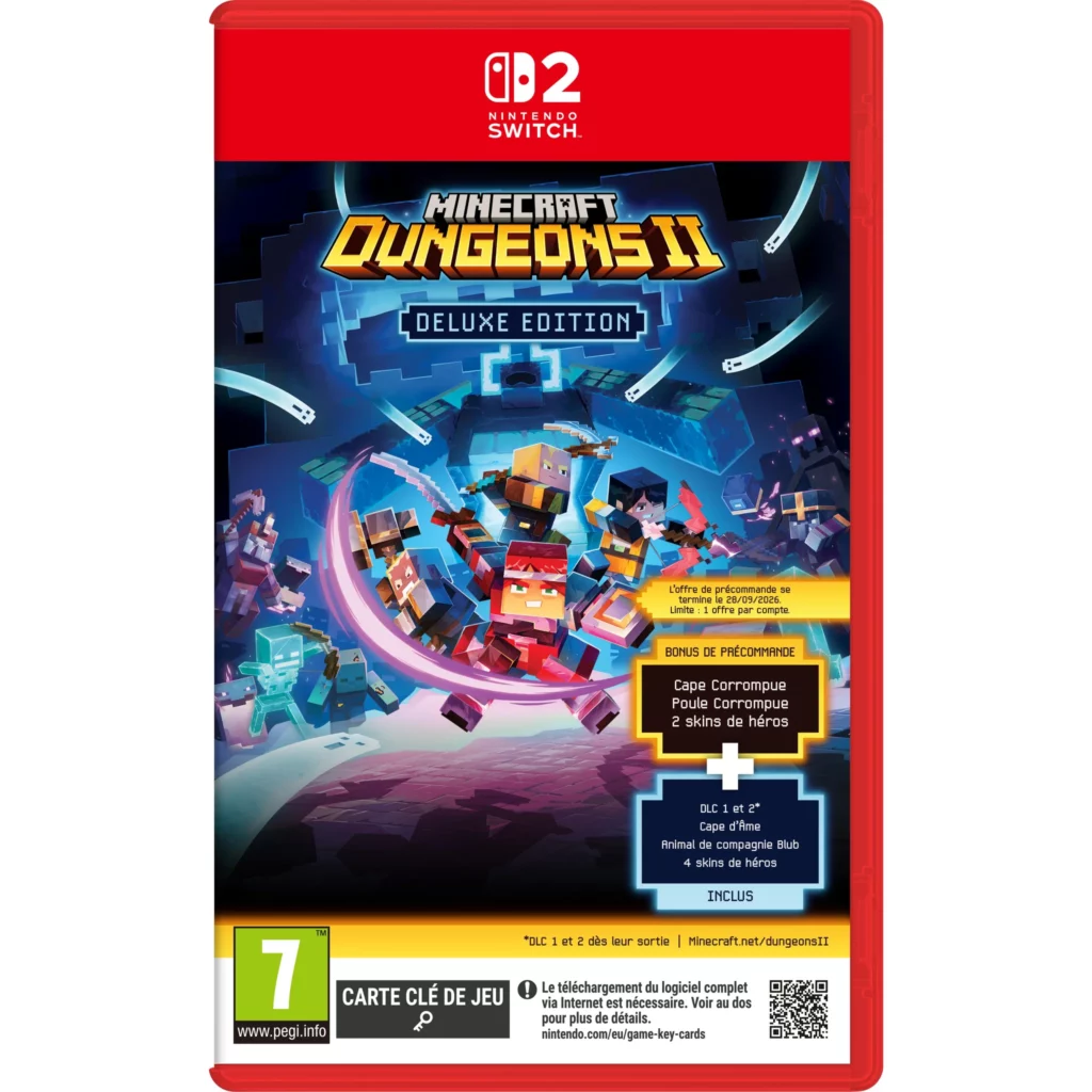 Minecraft Dungeons II Deluxe sur Switch 2