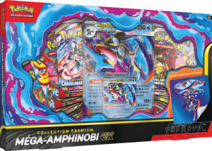 Coffret Premium Pokémon Méga-Amphinobi EX à 44,99€ chez Micromania