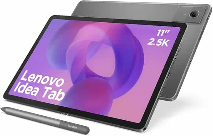 Lenovo Idea Tab 11 pouces 2,5K 90 Hz · 8 Go RAM · 128 Go · Wi-Fi · Gris lunaire · Stylet inclus