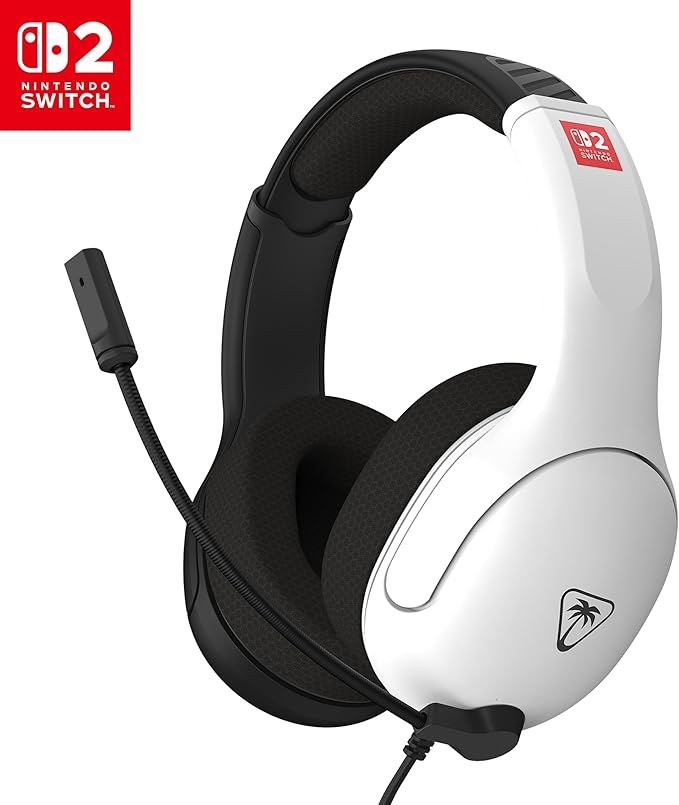 Turtle Beach Casque filaire Airlite Fit blanc et noir pour Switch 2 Turtle Beach
