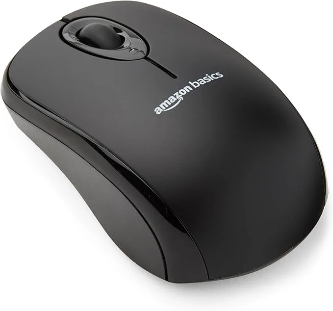Amazon Basics Souris d’ordinateur sans fil avec nano-récepteur USB - noir