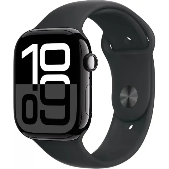Apple Apple Watch Series 10 OLED 46 mm boîtier noir / bracelet sport noir (MWWR3QF/A)