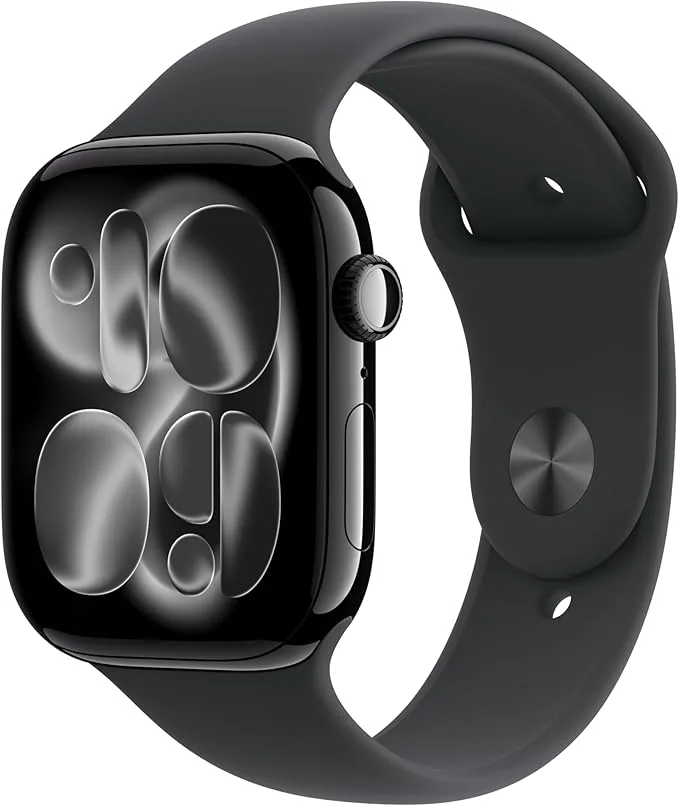 Apple Apple Watch Series 11 GPS 46 mm - Boîtier alu noir / Bracelet Sport noir S/M (MEUW4ZR/A)