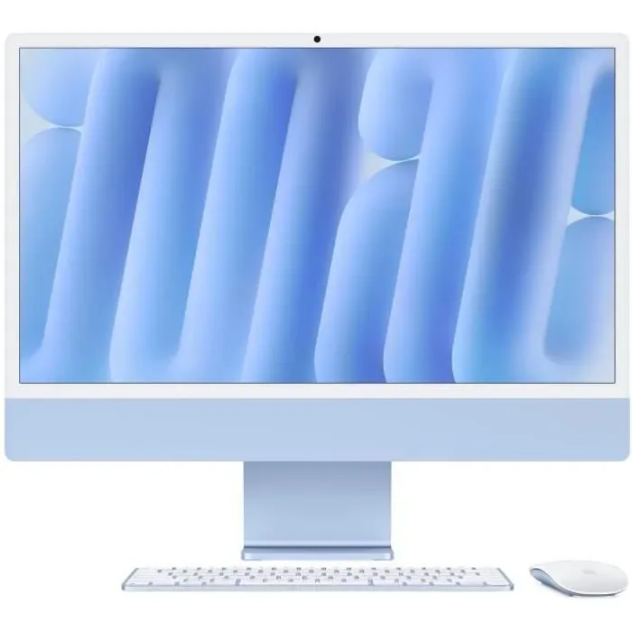 Apple iMac 24 ecran retina 4 5K 256Go SSD 16Go RAM Puce M4 CPU 8 coeurs GPU 8 coeurs Bleu (2024)