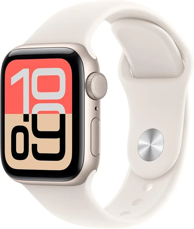 Apple Watch SE 3 GPS 40 mm boîtier blanc / bracelet sport blanc S/M (MEH34ZR/A)