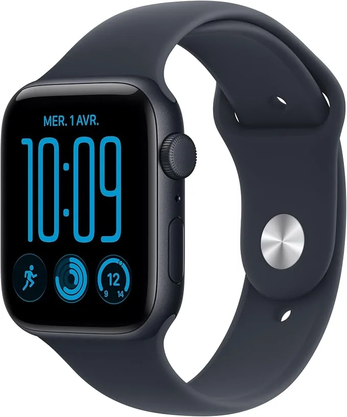 Apple Watch SE 3 (GPS), Boîtier en Aluminium Minuit de 44 mm