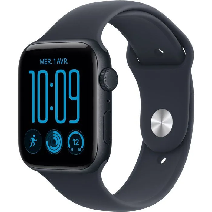 Apple Watch SE 3 (GPS), Boîtier en Aluminium Minuit de 44 mm
