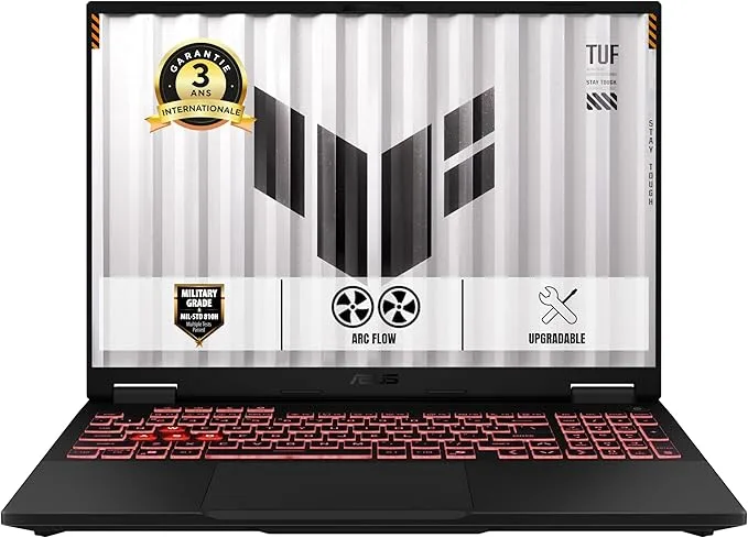 Asus TUF Gaming A16-TUF608PP-RV067W 16 Pouces FHD+ 165Hz PC Portable · Ordinateur portable · 16″ · 32 Go · 1 To