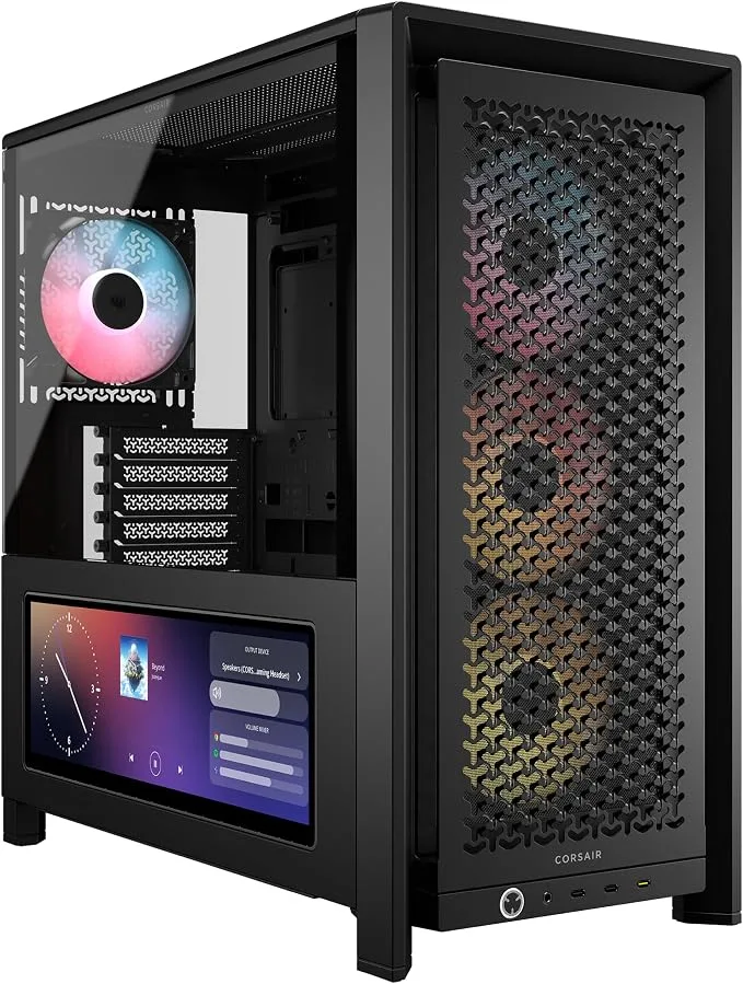 Boîtier PC – Corsair – CC-9011326-WW – Frame 4000D LCD RS ARGB Premium Mid-Tower – Black