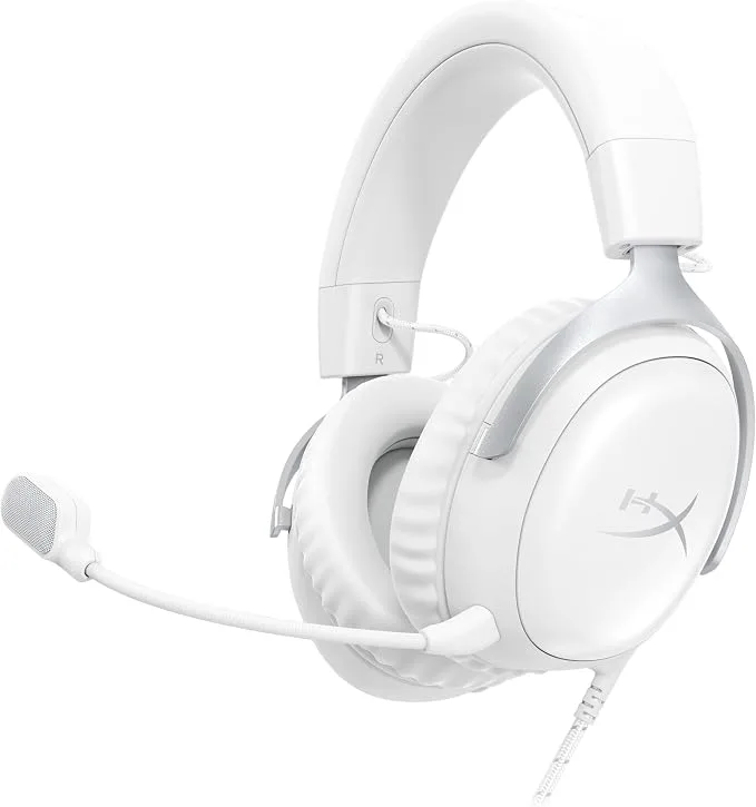 Casque Gamer Filaire HyperX Cloud III blanc pour PC PS5 PS4 Xbox X S