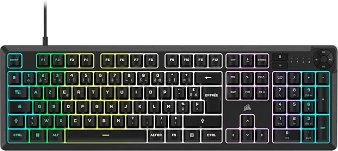 Corsair K55 Core RGB Clavier de Jeu Filaire à Membrane (AZERTY FR) – Noir