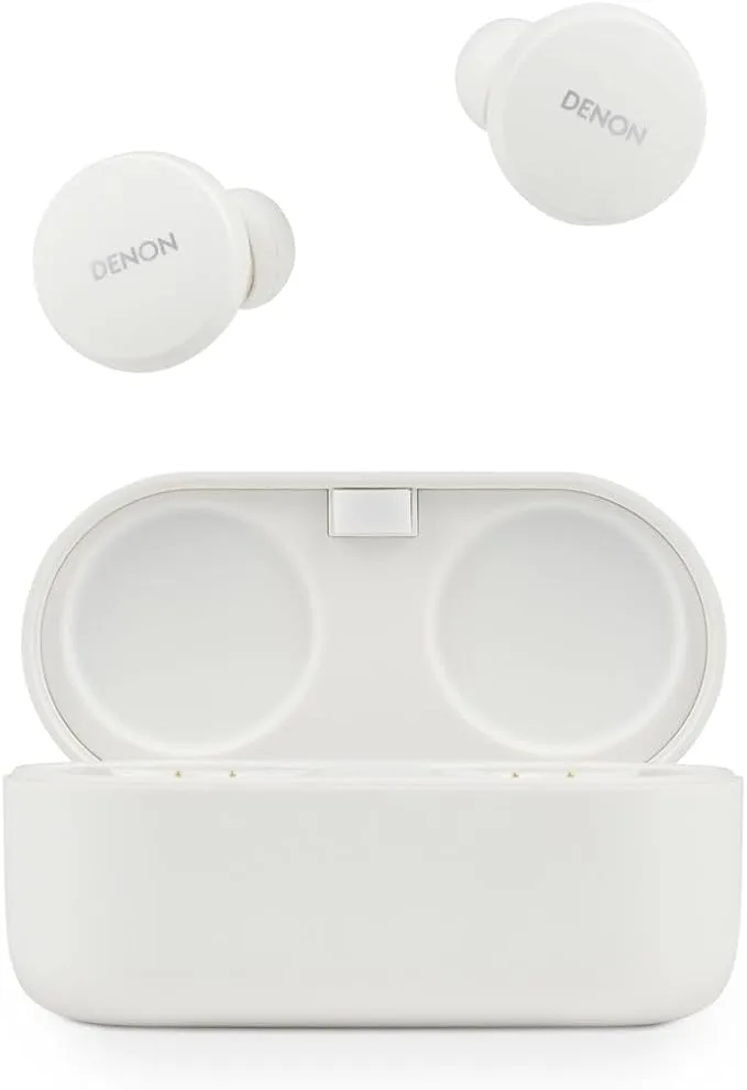 Denon PerL True Écouteurs sans Fil, Suppression du Bruit – Blanc