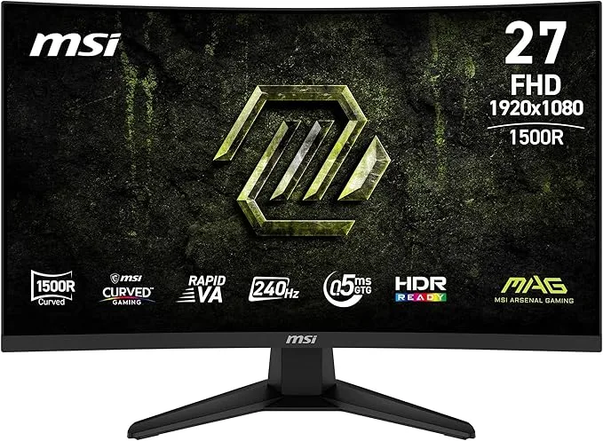 Ecran PC Gamer incurvé - MSI - 27 - FHD - 240Hz - Dalle VA - 0 5 ms - Rapid VA