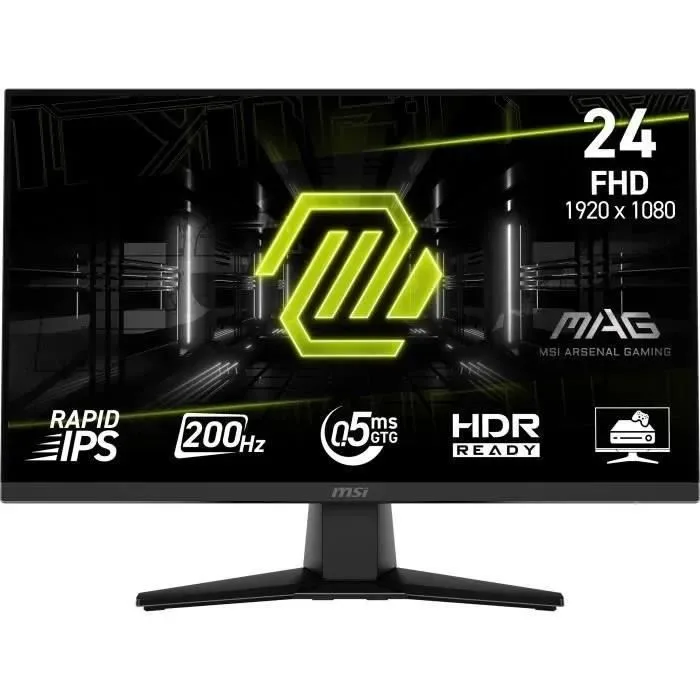 Ecran PC Gamer - MSI - 24 - FHD - 200Hz - Dalle IPS - 0 5ms - MAG242F