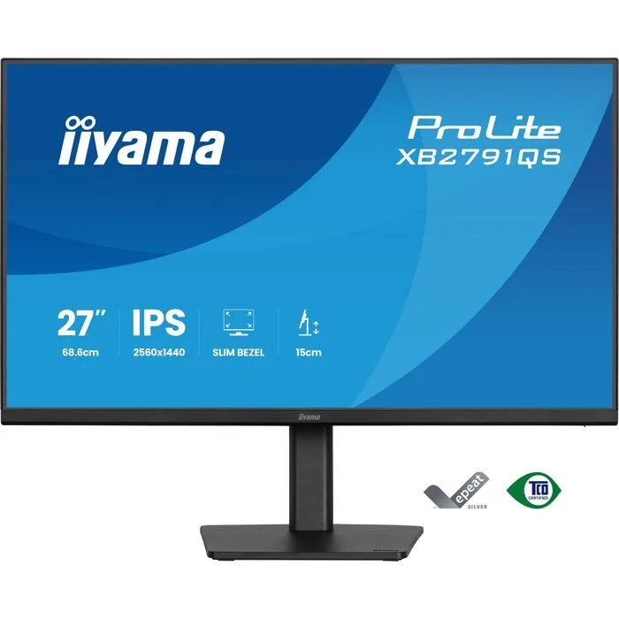 Ecran PC - Iiyama - 27 - QHD - 75Hz - IPS - 1ms - Ajustable en hauteur - Prolite XB2791QS-B1