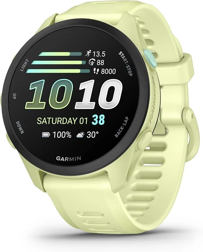Garmin Forerunner 70 - Montres connectées GPS de Running faciles à Utiliser - Citron - Boîtier 43 mm