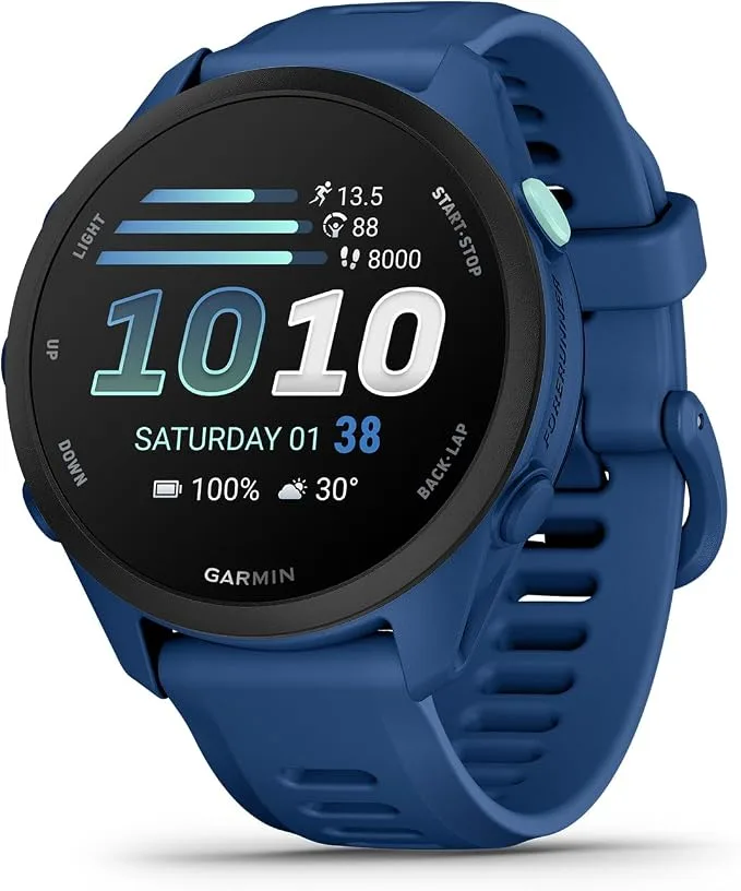 Garmin Forerunner 70 - Montres connectées GPS de Running faciles à Utiliser - Tidal Blue - Boîtier 43 mm