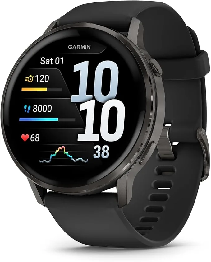 Garmin Venu 4, Montre GPS connectée sport & santé AMOLED, Noir, 41mm