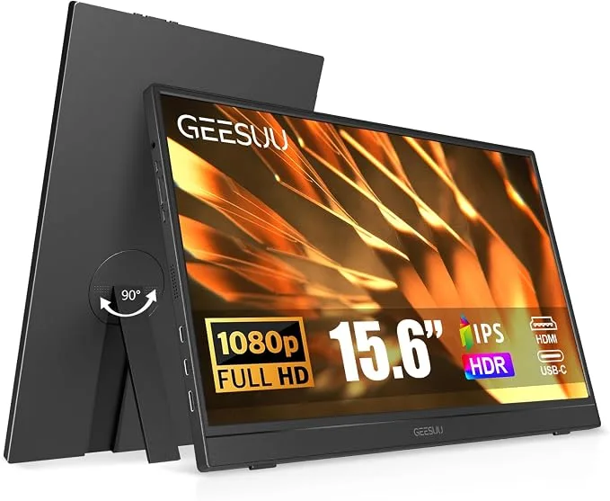 Geesuu Ecran Portable 15,6&Prime; FHD Moniteur IPS Écran Portatif · 15.6″
