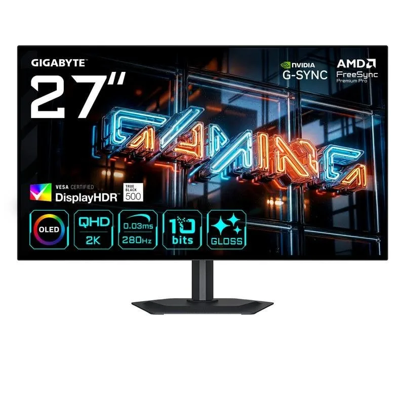 Gigabyte MO27Q28GR Moniteur Gaming Woled Brillant 27” QHD · Écran gaming · 280 Hz