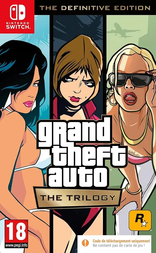 Grand Theft Auto: The Trilogy (Code in a Box) - The - Definitive Edition - Nintendo Switch