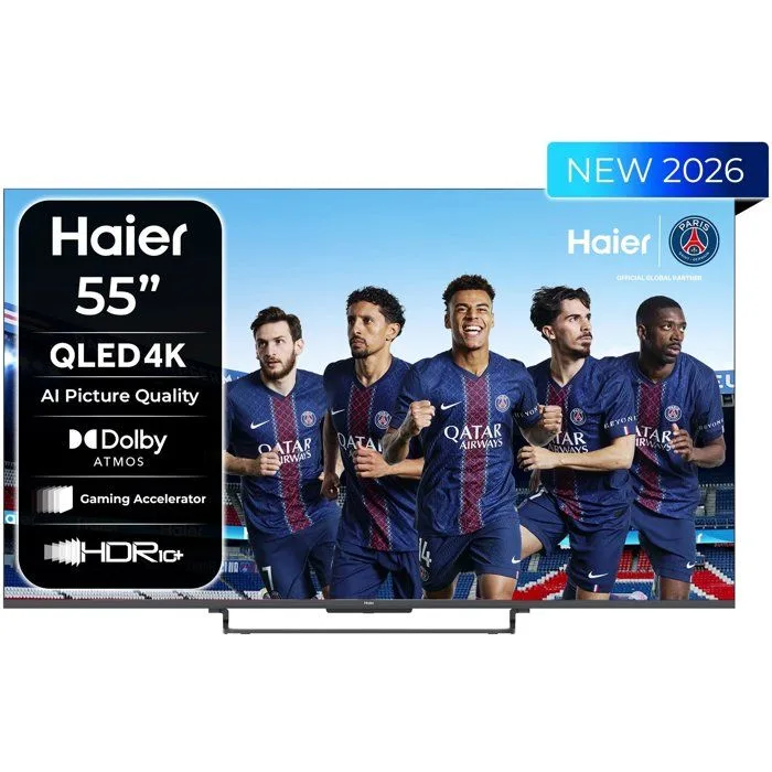 Haier H55S85GUX - TV QLED 55 (139 cm) - 4K UHD 3840x2160 - Dolby Vision - Google TV - 4xHDMI 2.1 - Wi-Fi