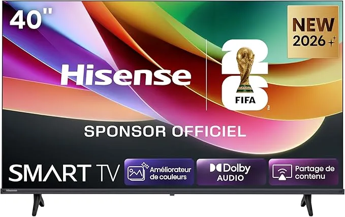Hisense 40A4S Smart TV 2026 LED 40" (102 cm) Full HD Noir