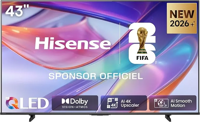 Hisense 43E7DS Smart TV 2026 QLED 43" (108 cm) 4K Noir