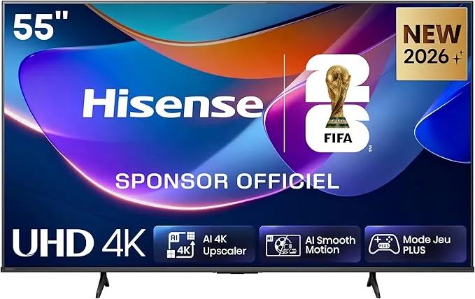 Hisense 55A6S Smart TV 2026 LED 55" (139 cm) 4K UHD Noir