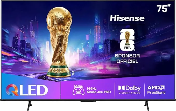 Hisense 75E7Q Pro Smart TV QLED 75&Prime; (189 cm) 4K UHD Noir