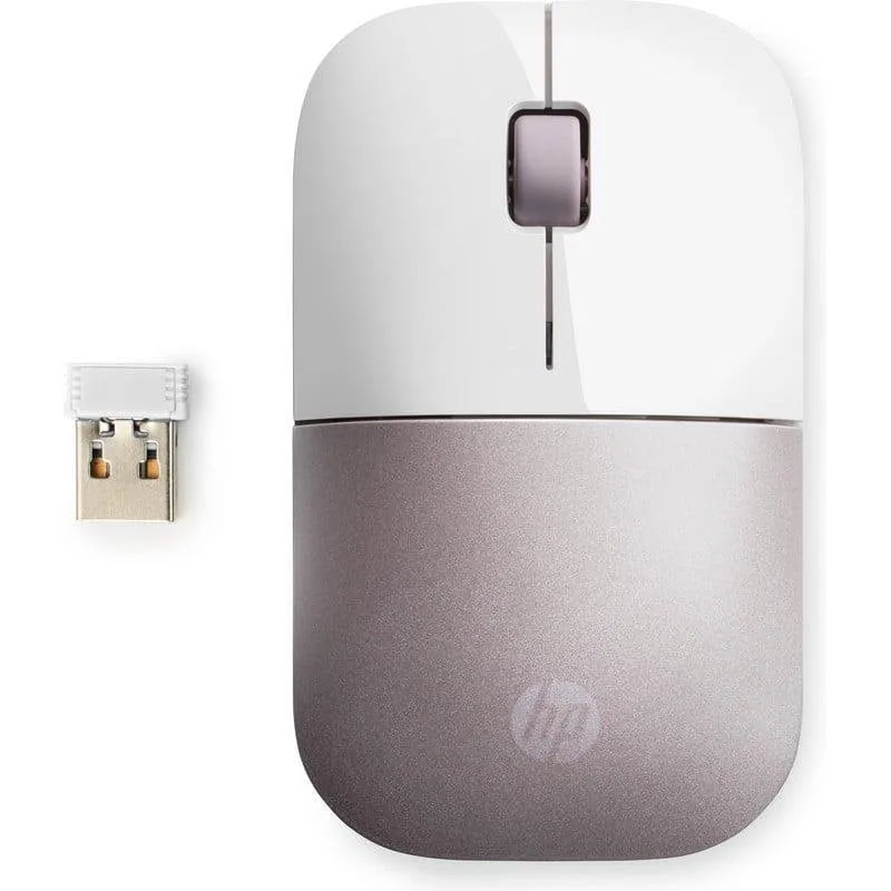 HP Z3700 – Souris sans Fil Blanc/Rose (USB, 1200 DPI, Ambidextre)