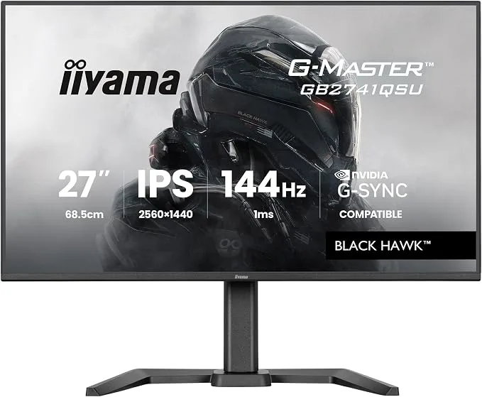 Ecran PC Gamer - Iiyama - 27 - QHD - 144Hz - Dalle IPS - 1ms - Réglable en hauteur - G-Master Black Hawk4Hz