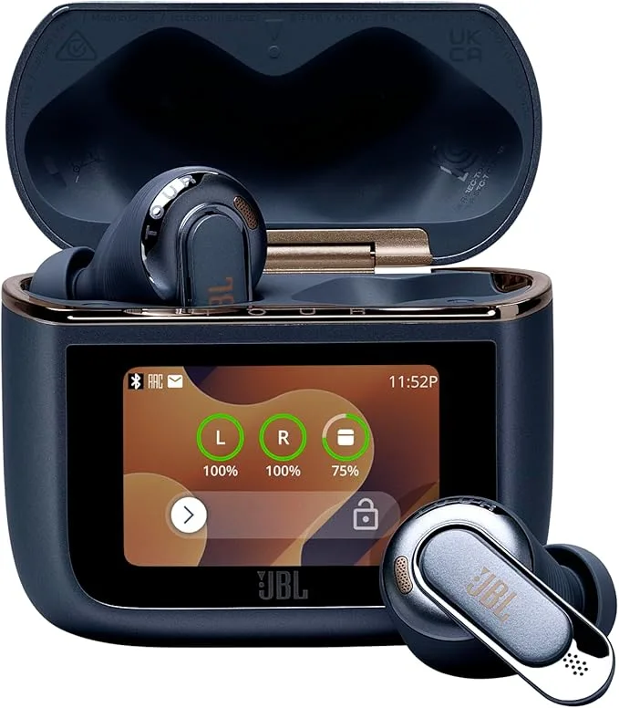 JBL Tour Pro 3, Écouteurs sans Fil avec Réduction de Bruit, Bleu