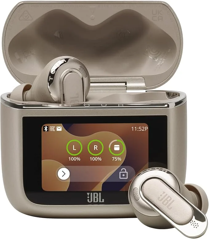 JBL Tour Pro 3, Écouteurs sans Fil avec Réduction de Bruit, Marron