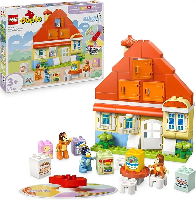 LEGO Bluey - DUPLO La Maison de Famille de Bluey et le Jeu de Mémoire - 10459