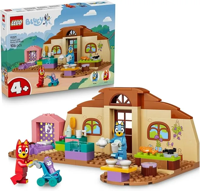 LEGO Bluey - L'Ecole avec Rusty et Bluey - 11221