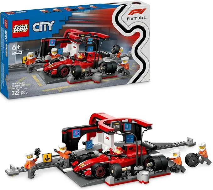 LEGO City - Arrêt au Stand de F1 avec Voiture Ferrari - 60443