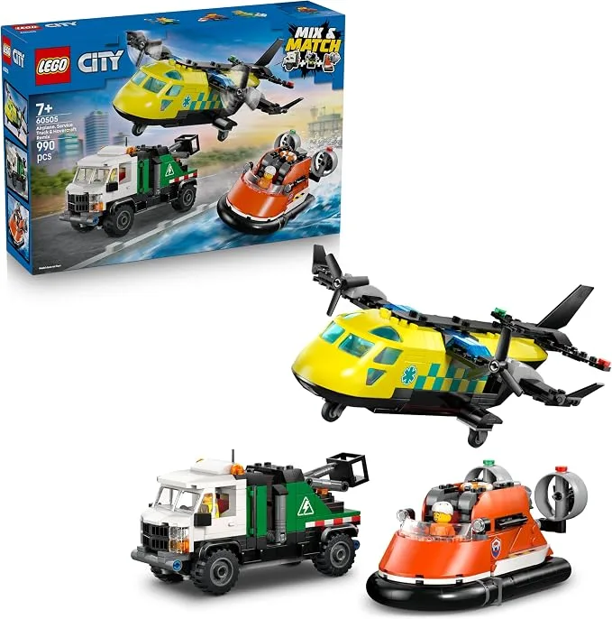 LEGO City - Avion Camion d'Assistance et Aéroglisseur Moduable - 60505