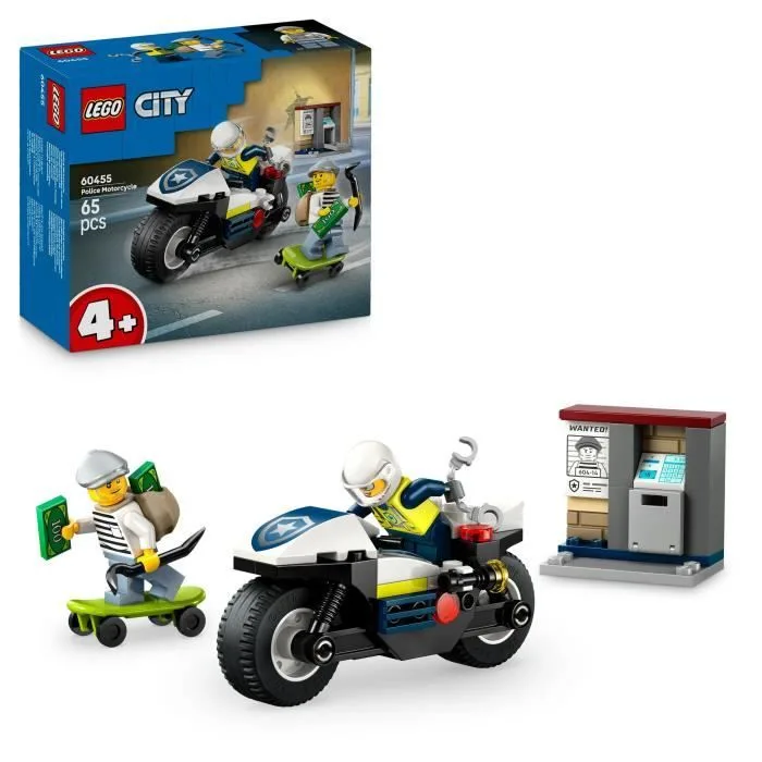 LEGO City - La Course-Poursuite en Moto de Police - 60455