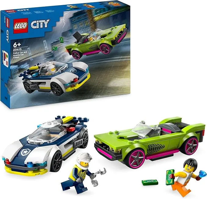 LEGO City - La Course-Poursuite entre la Voiture de Police et la Super Voiture - 60415