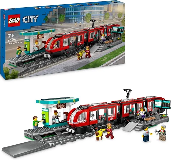 LEGO City - Le tramway et la station du centre-ville - 60423