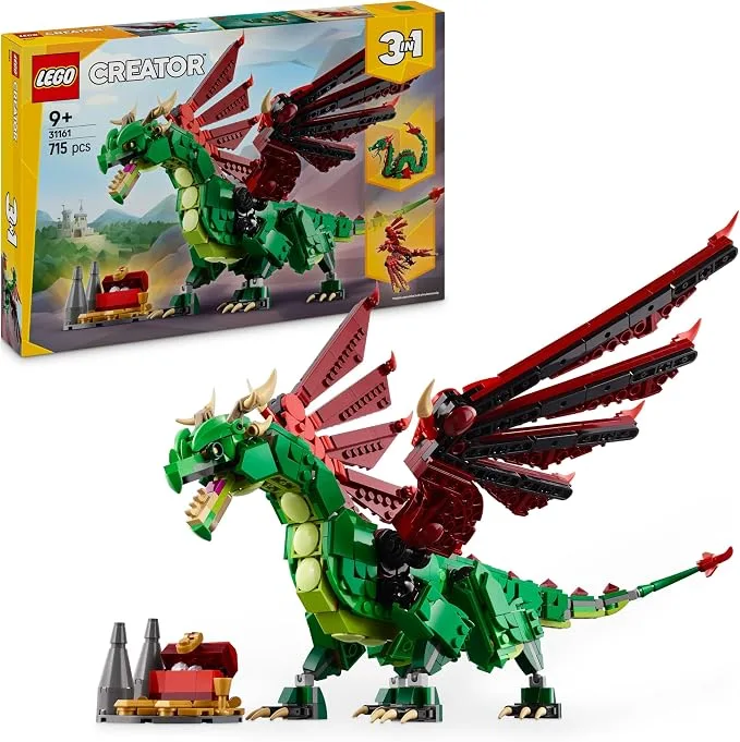 LEGO Creator - 3-en-1 Le Dragon Médiéval - 31161