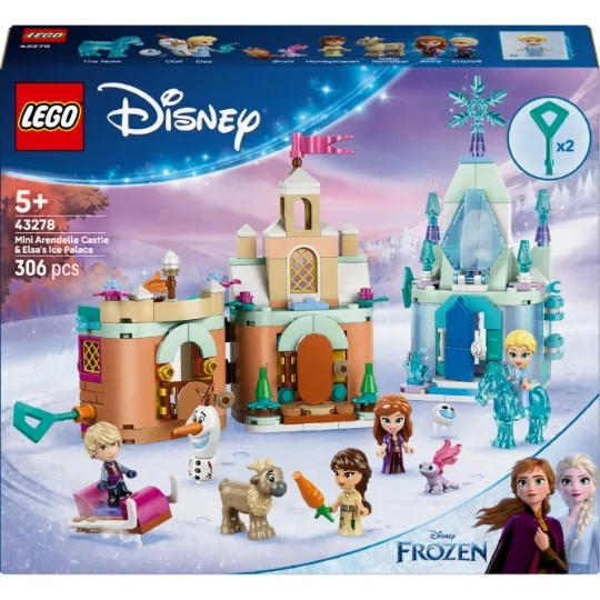 LEGO Disney - Princess La Reine des Neiges Château d’Arendelle et Palais de Glace d’Elsa Miniatures - 43278