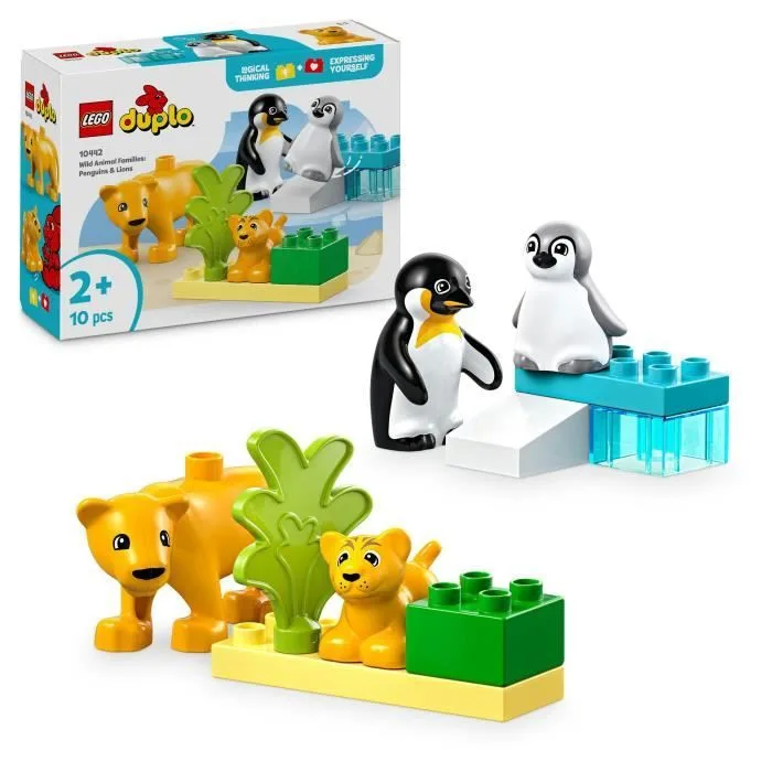 LEGO Duplo - Familles d'animaux sauvages: pingouins et lions - 10442