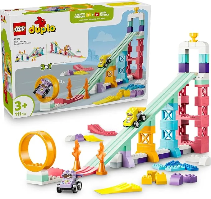 LEGO Duplo - Les Rampes créatives 3-en-1 avec véhicules - 10478
