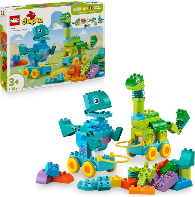 LEGO Duplo - Ma ville Dinosaures sur Roues 3-en-1 - 10451