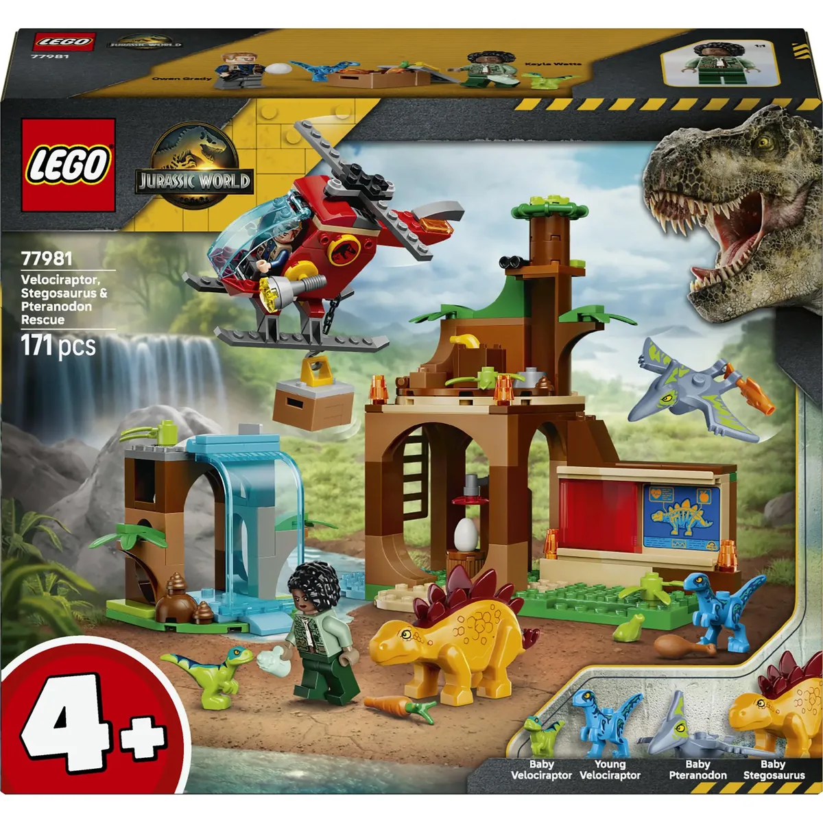 LEGO Jurassic World - Le sauvetage du Vélociraptor, du Stégosaure et du Ptéranodon - 77981