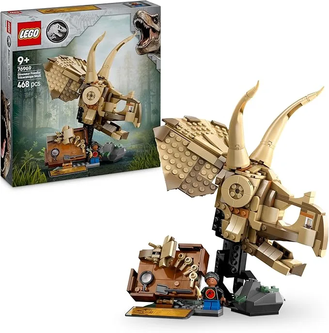 LEGO Jurassic World - Les Fossils de Dinosaures: le Crâne du Tricératops - 76969