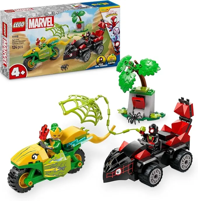 LEGO Marvel - Course-poursuite entre Spin et Electro en dino-véhicules Spidey et ses amis extraordinaires - 11198